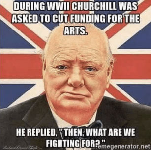 Churchill quote on Art